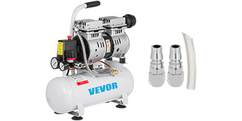 VEVOR 9L Silent Air Compressor with Pure Copper Motor 550W Oil-free Air Pump For Home Repair Tire Inflation Whisper Compressor